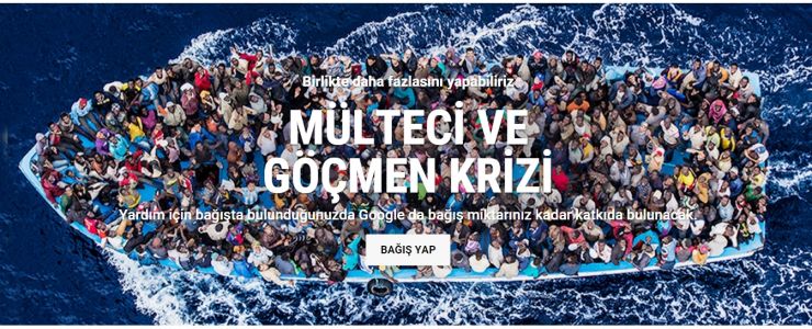 Google'dan mülteci ve göçmen krizi için yardım kampanyası