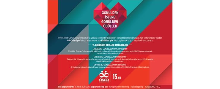 11. Gönülden Ödüller Başvuruları Başladı