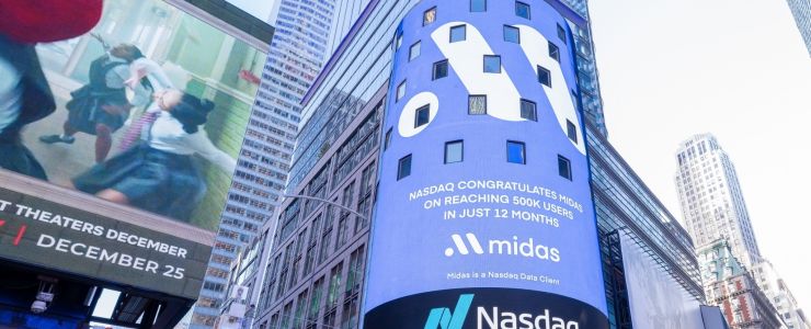 Nasdaq, Midas’ın 500.000 kullanıcıya ulaşmasını Time Meydanı'nda kutladı