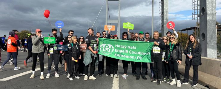 TSÇV destekçileri Hatay'daki engeliler için koştu