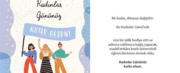 TEV'den 8 Mart'a özel destek