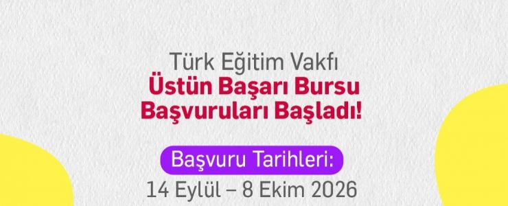 TEV ÜSTÜN BURS BAŞVURULARI BAŞLADI 