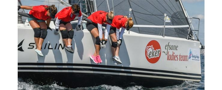6. Deniz Kızı Kadın Yelken Kupası'nın şampiyonu Eker takımı oldu