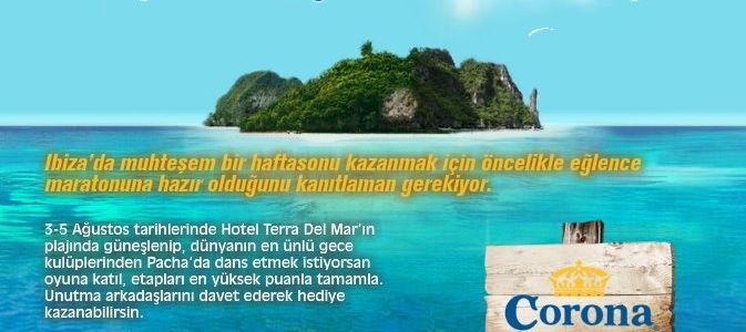 Corona'dan Ibiza ödüllü yarışma