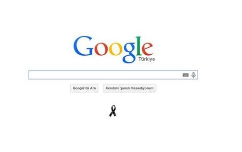 Google'dan Soma için siyah kurdele