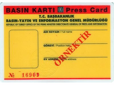 Sarı Basın Kartı yerine elektronik kart geliyor...