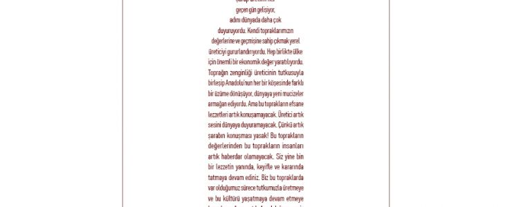 Şarap üreticilerinden son reklam