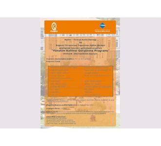 “Yönetim Kalitesi Geliştirme” Programı 24 Aralık  2013 tarihinde başlıyor