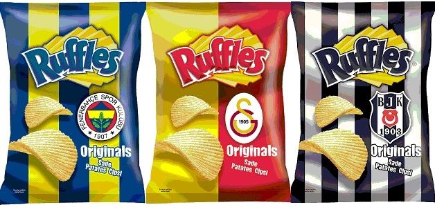 Ezeli rekabet şimdi Ruffles paketlerinde