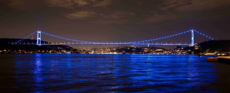 İstanbul, Parkinson farkındalığı için maviye büründü